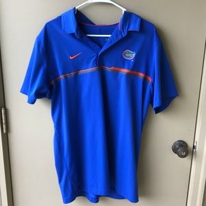 Nike Gators Blue Polo Dryfit Size L